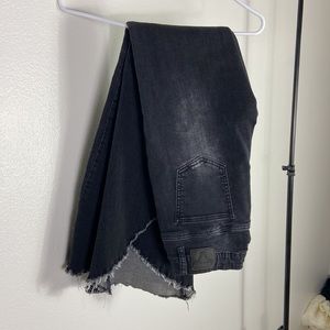 Black Washed Flare/Bellbottom Jeans, Lucky & Blessed, Size 8